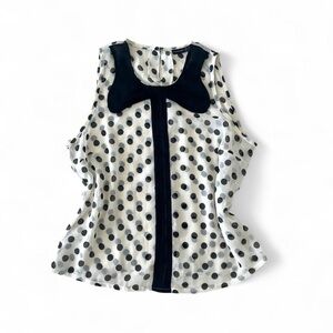 Atmosphere Black and White Polka Dot Blouse